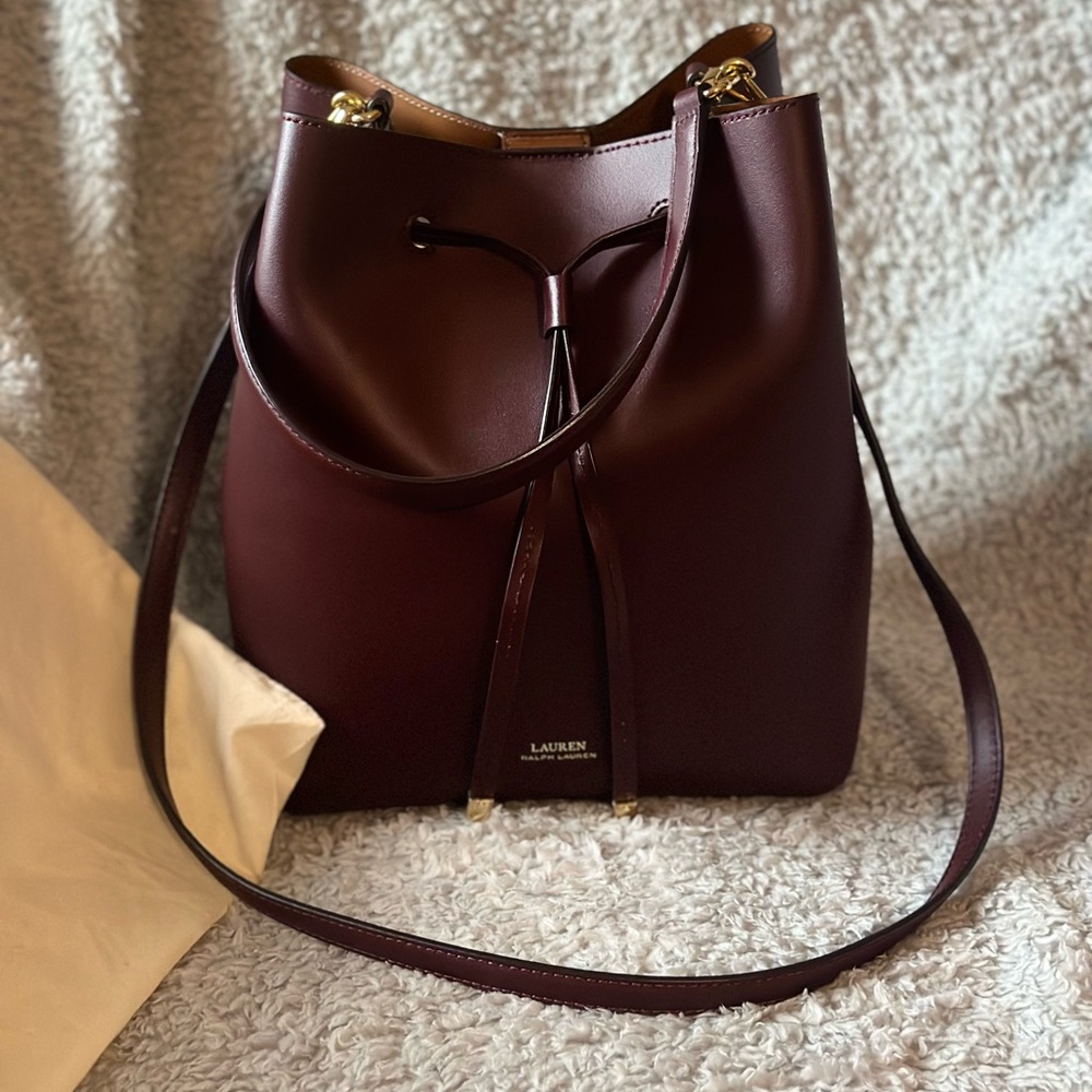 Lauren Ralph Lauren Burgundy Shoulder Bag